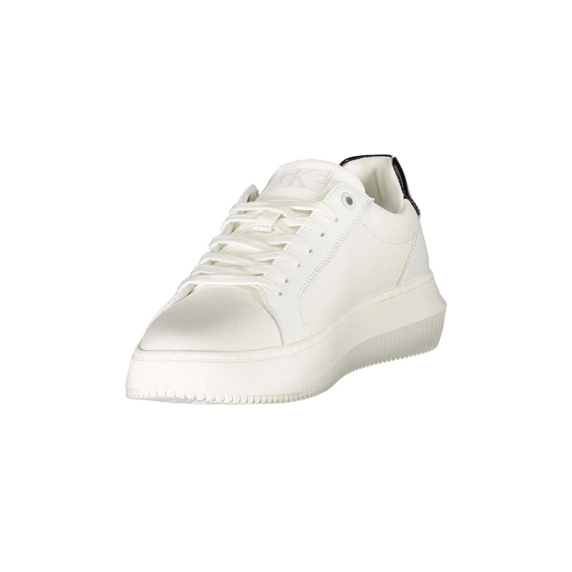 CALVIN KLEIN Scarpe Sneakers Donna Bianche con Dettagli Neri nero - vista 3
