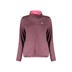 Norway 1963 Felpa Donna Viola Zip Felpata Dettagli Contrasto