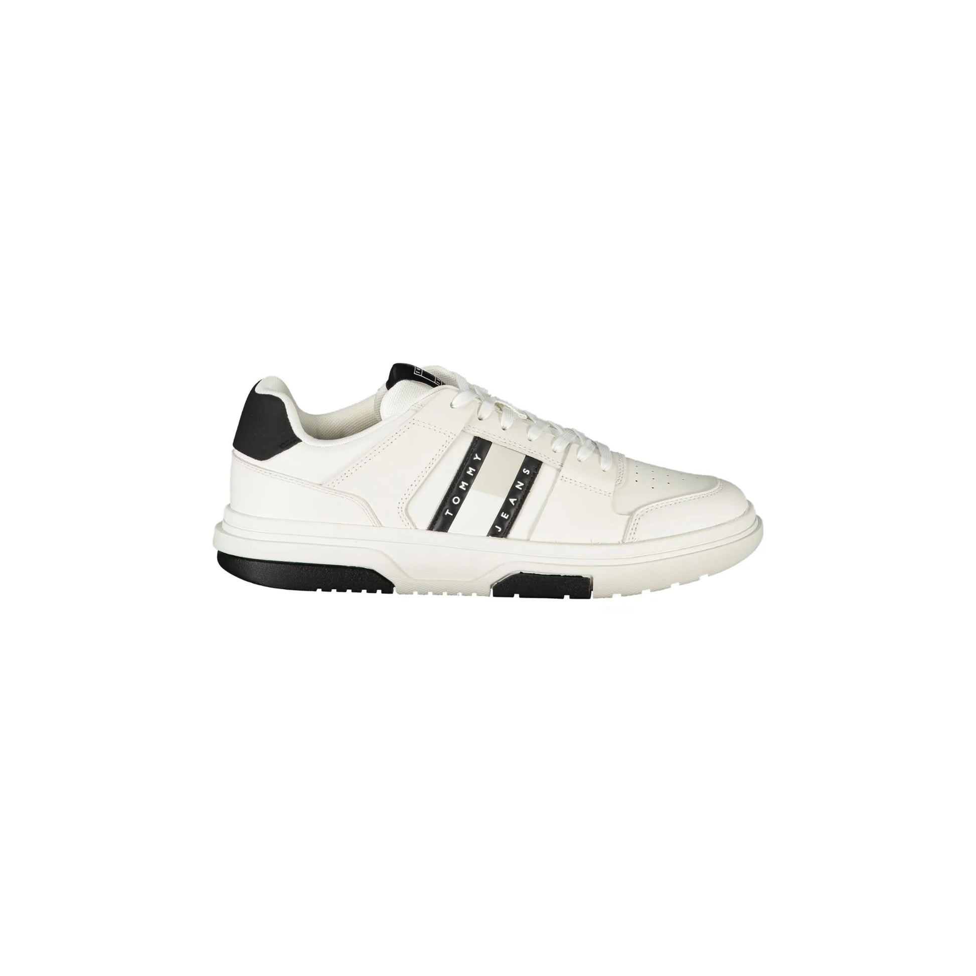 TOMMY HILFIGER Calzatura Sportiva Uomo Bianca con Dettagli Neri Sneakers Bianco - foto prodotto
