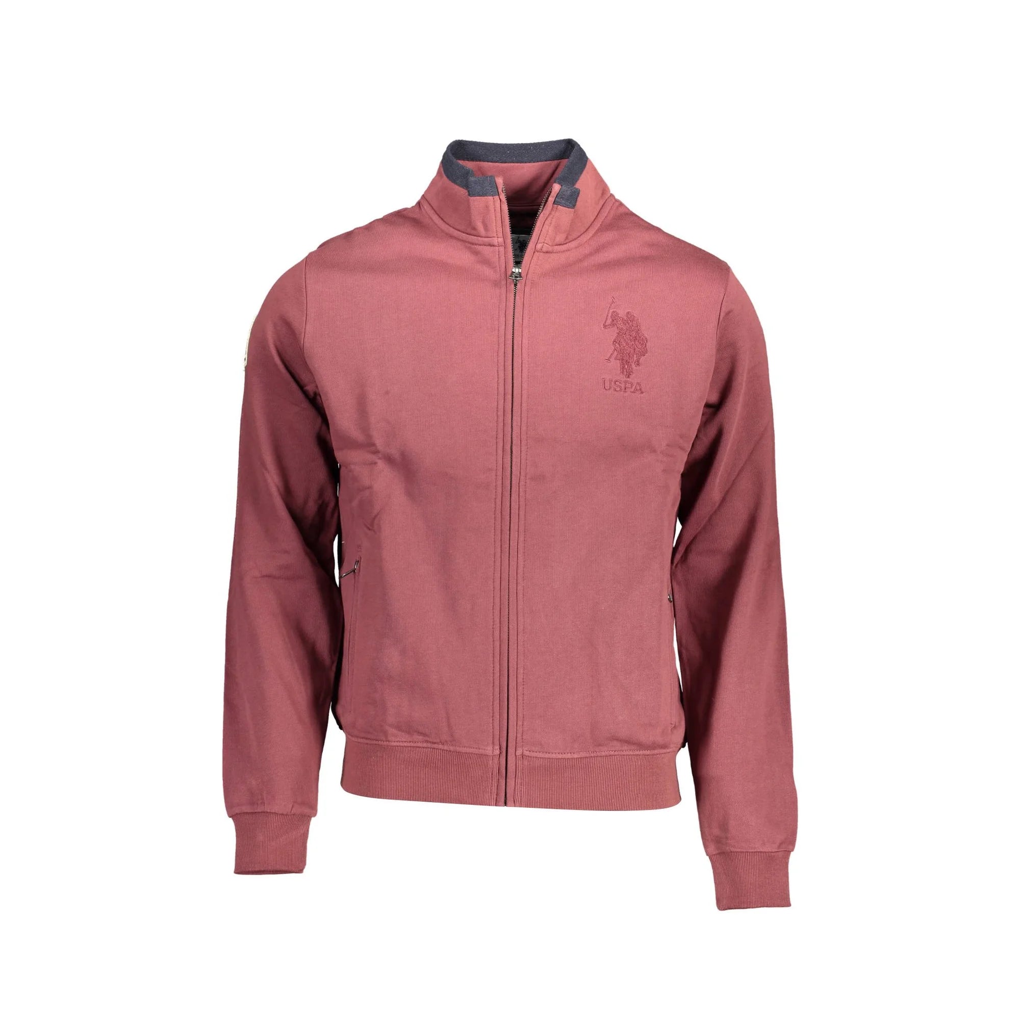 U.S. POLO FELPA CON ZIP UOMO VIOLA