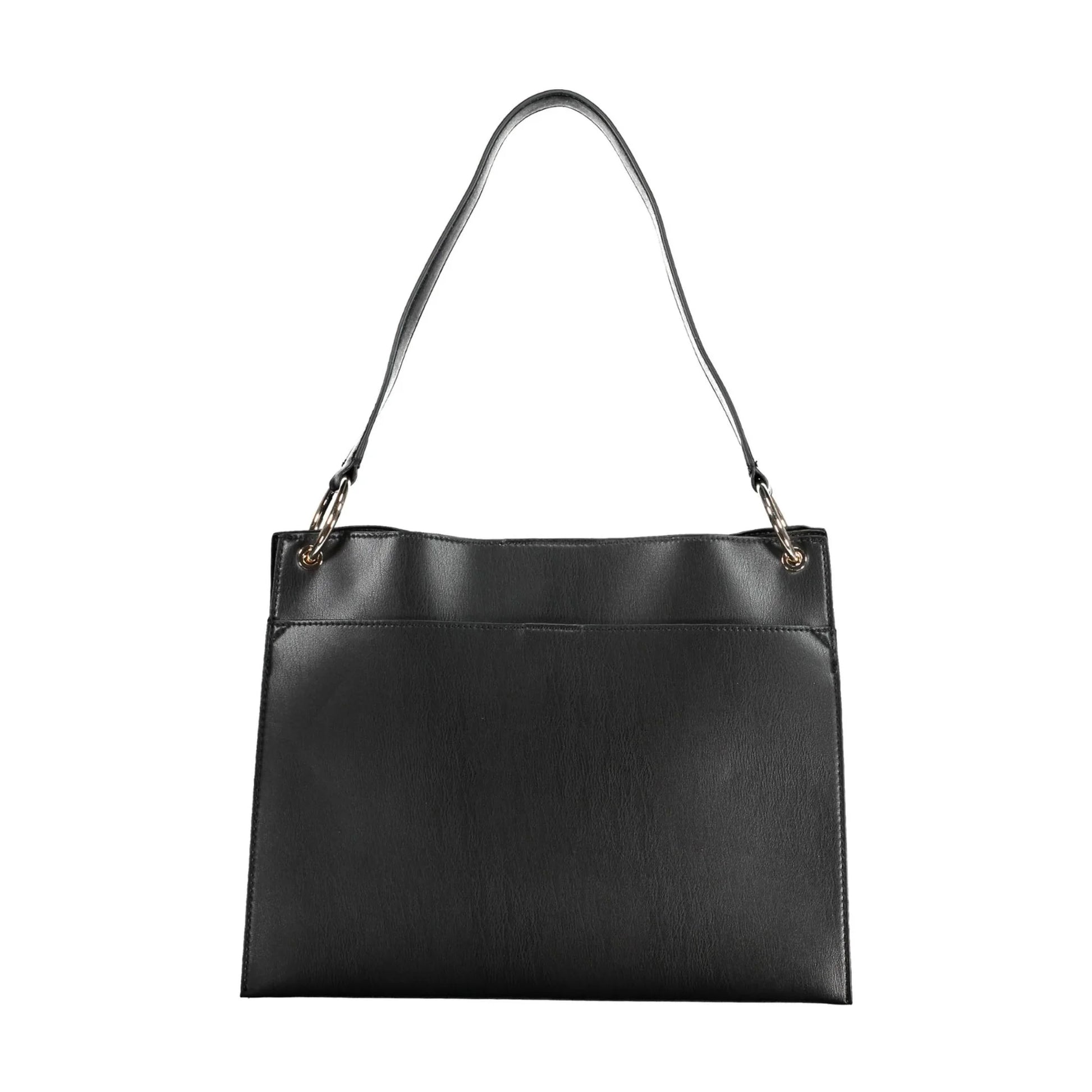 Guess Jeans Borsa a Spalla Donna Nera Dettagli a Contrasto Borse nero - vista 2