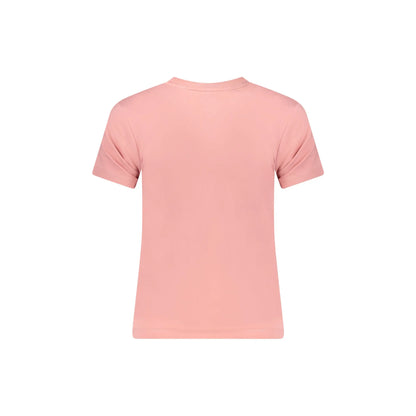 Guess Jeans T-Shirt Maniche Corte Donna Rosa Stampa Logo - vista 2