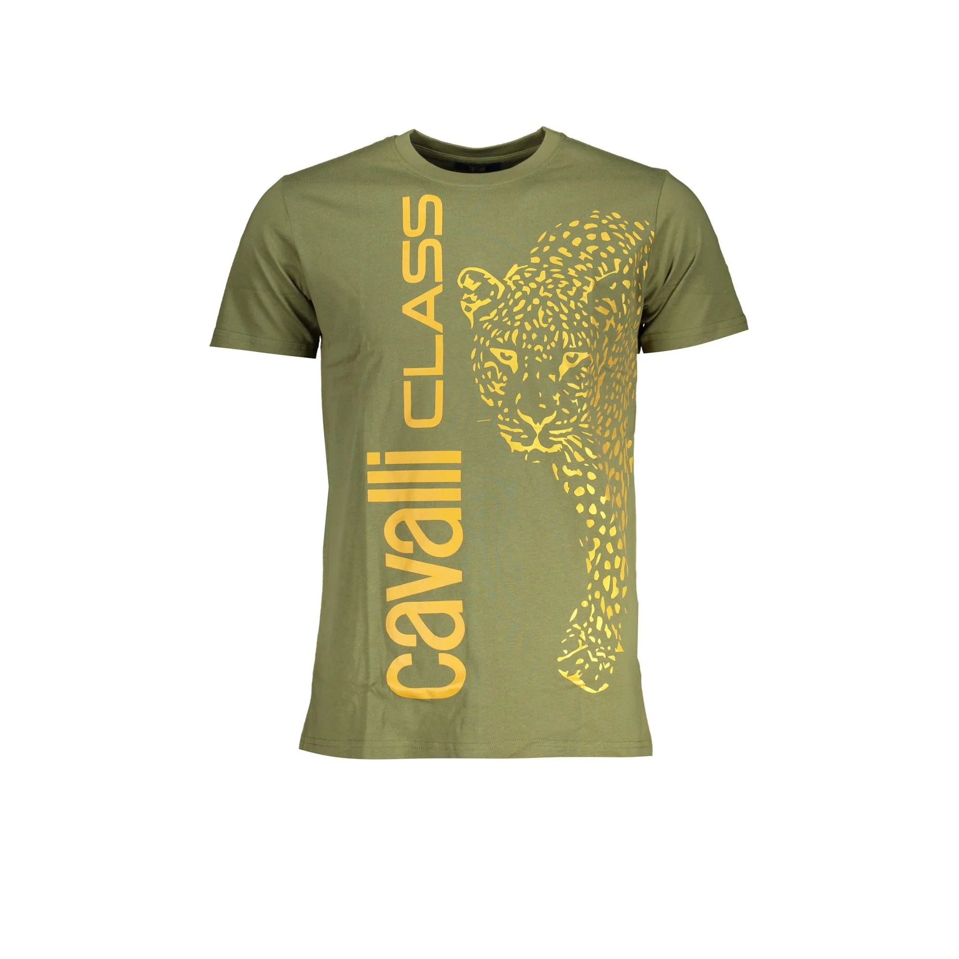 Cavalli Class T-Shirt Maniche Corte Uomo Verde Stampa - foto prodotto