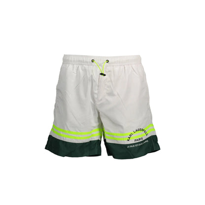 Karl Lagerfeld Beachwear Costume Mare Uomo Bianco Stampa - foto prodotto