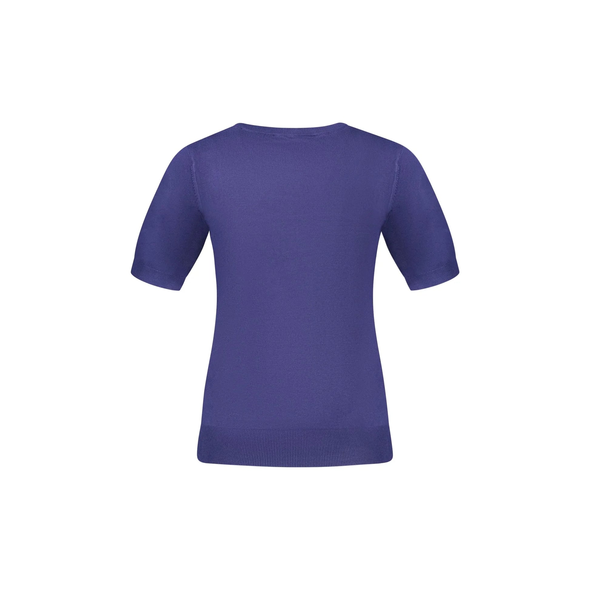 Guess Jeans Maglia Donna Blu Dettagli a Contrasto Maglie - vista 2