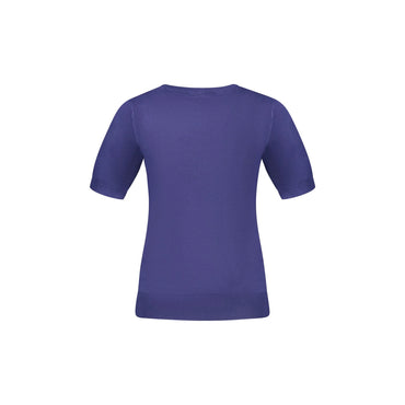 Guess Jeans Maglia Donna Blu Dettagli a Contrasto Maglie - vista 2