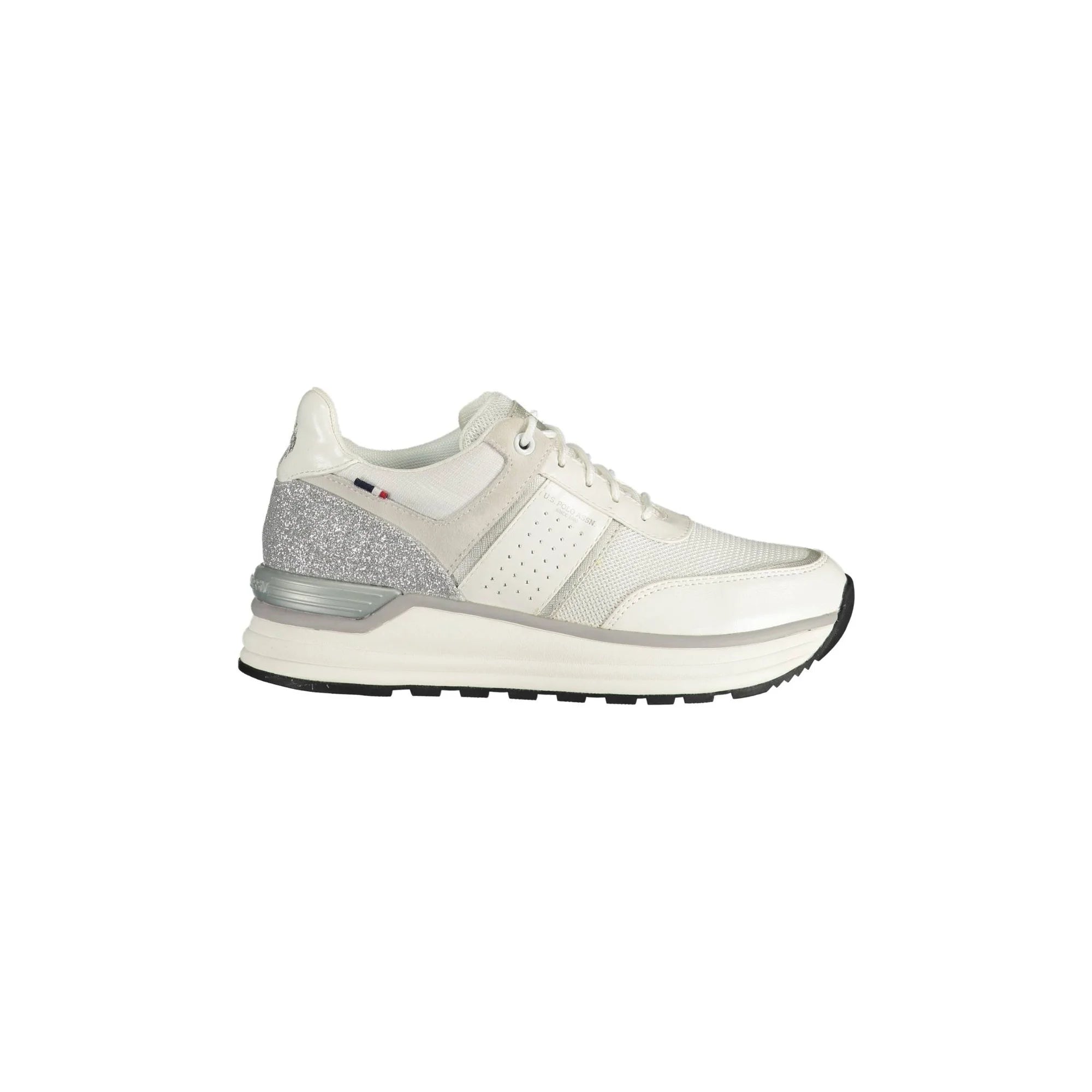 U.S. POLO ASSN. Scarpe Sneakers Donna Bianche con Lacci e Logo Bianco - foto prodotto