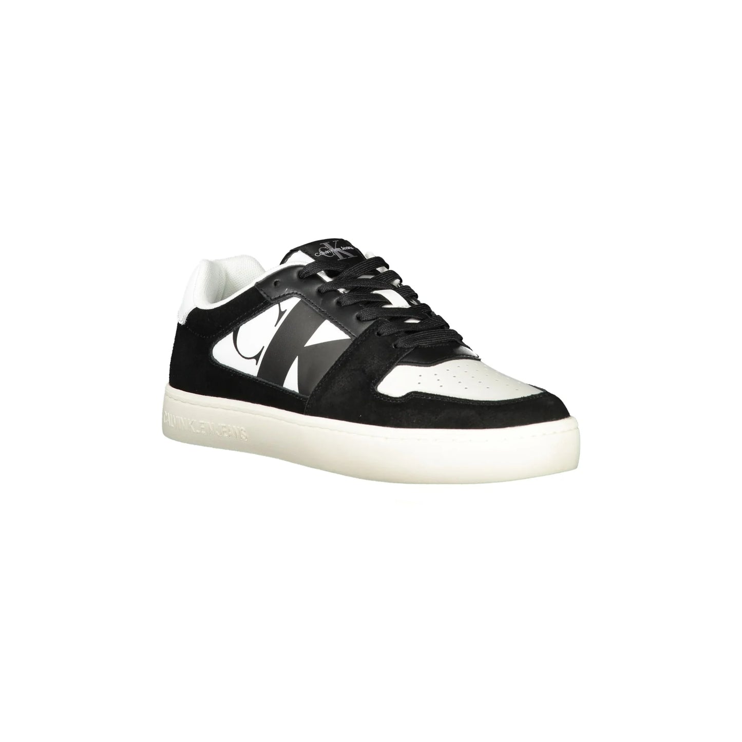 CALVIN KLEIN Scarpe Sneakers Uomo Bianche con Dettagli Neri e Plantare Removibile nero - vista 2