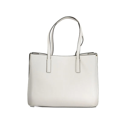 GUESS JEANS Borsa Donna Bianca Meridian a Spalla con Tasche Esterne e Zip Borse bianco - vista 2