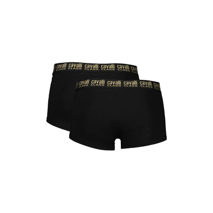 Cavalli Class Boxer Uomo Neri Bi-Pack con Logo Elastico Intimo nero - vista 2