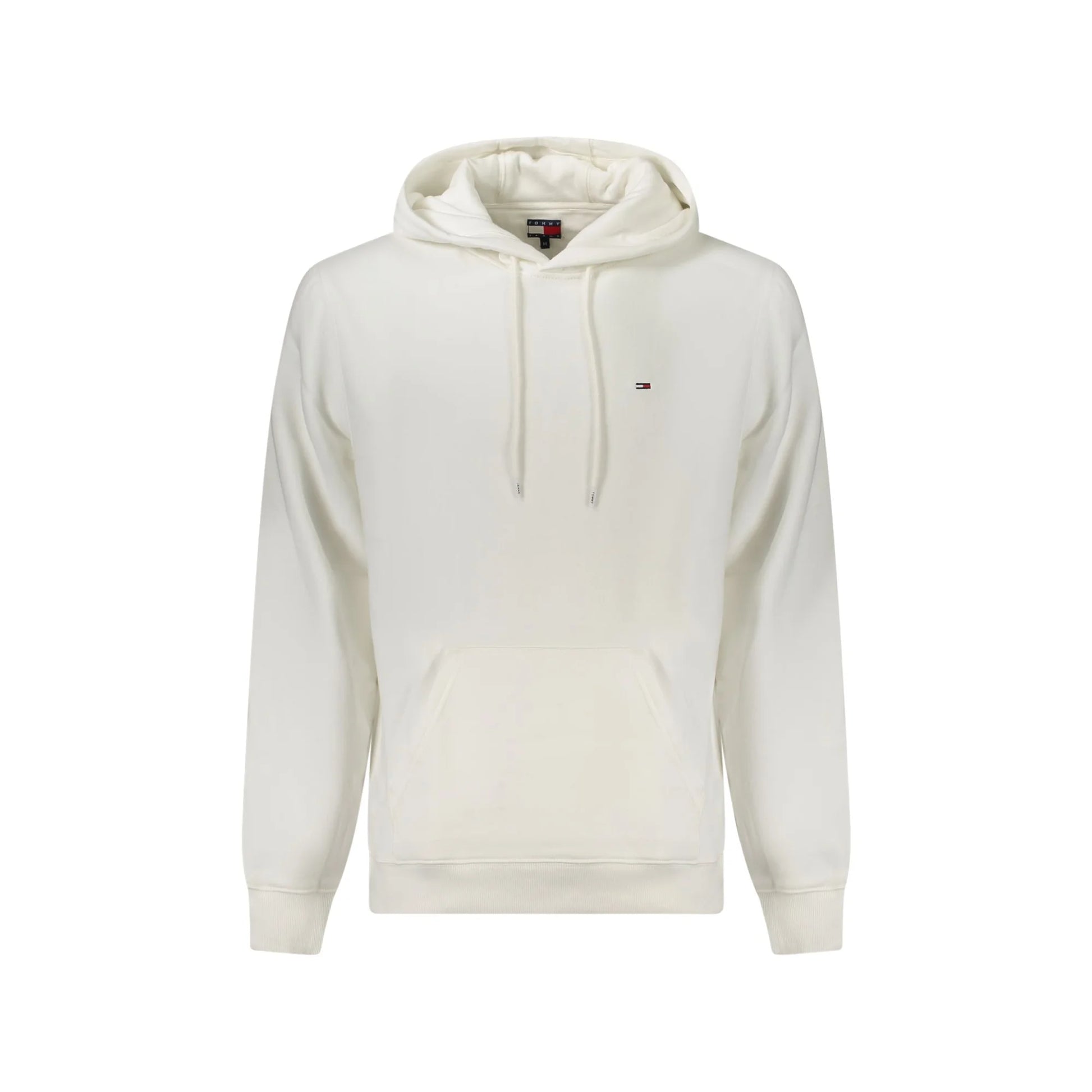 Tommy Hilfiger Felpa Uomo Bianca Cappuccio Felpata Ricamo Logo Felpe Bianco - foto prodotto