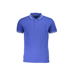 Cavalli Class Polo Manga Curta Homem Azul Bordado