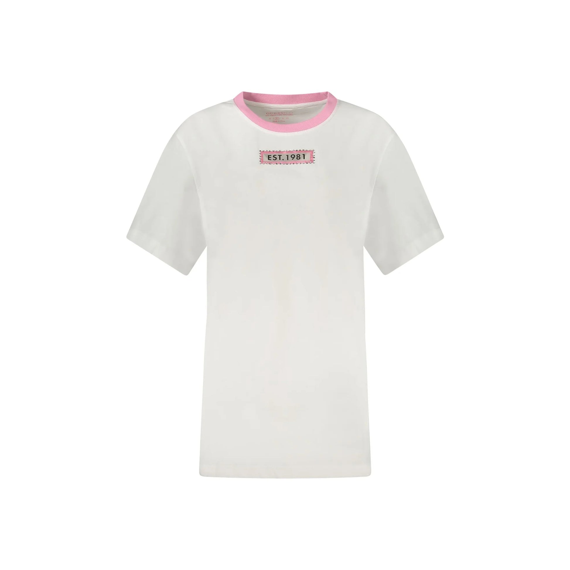 Guess Jeans T-Shirt Maniche Corte Donna Bianca Stampa Bianco - foto prodotto