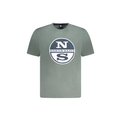 North Sails T-Shirt Maniche Corte Uomo Verde Stampa Logo
