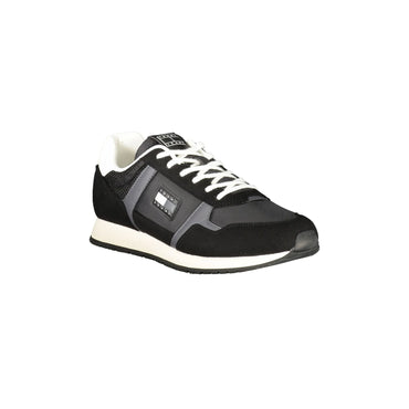 TOMMY HILFIGER Sneakers Uomo Nere con Lacci e Dettagli a Contrasto nero - vista 2