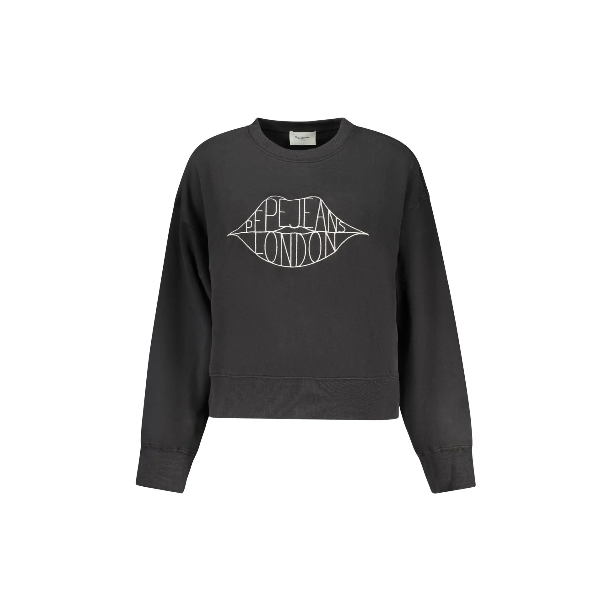 Pepe Jeans Felpa Maniche Lunghe Donna Nera Ricamo Felpe Nero - foto prodotto