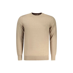 Rifle Maglia Uomo Beige Ricamo Logo