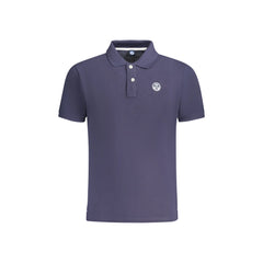 North Sails Polo Hombre Azul Manga Corta Algodón Logo
