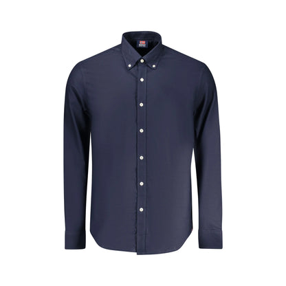 Norway 1963 Camicia Maniche Lunghe Uomo Blu Collo Button Down Camicie - foto prodotto