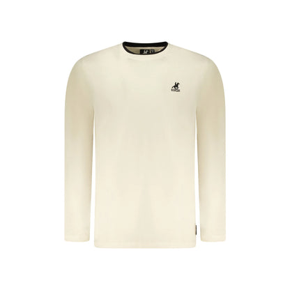 U.S. Grand T-Shirt Uomo Beige Maniche Lunghe Girocollo Ricamo Logo - foto prodotto