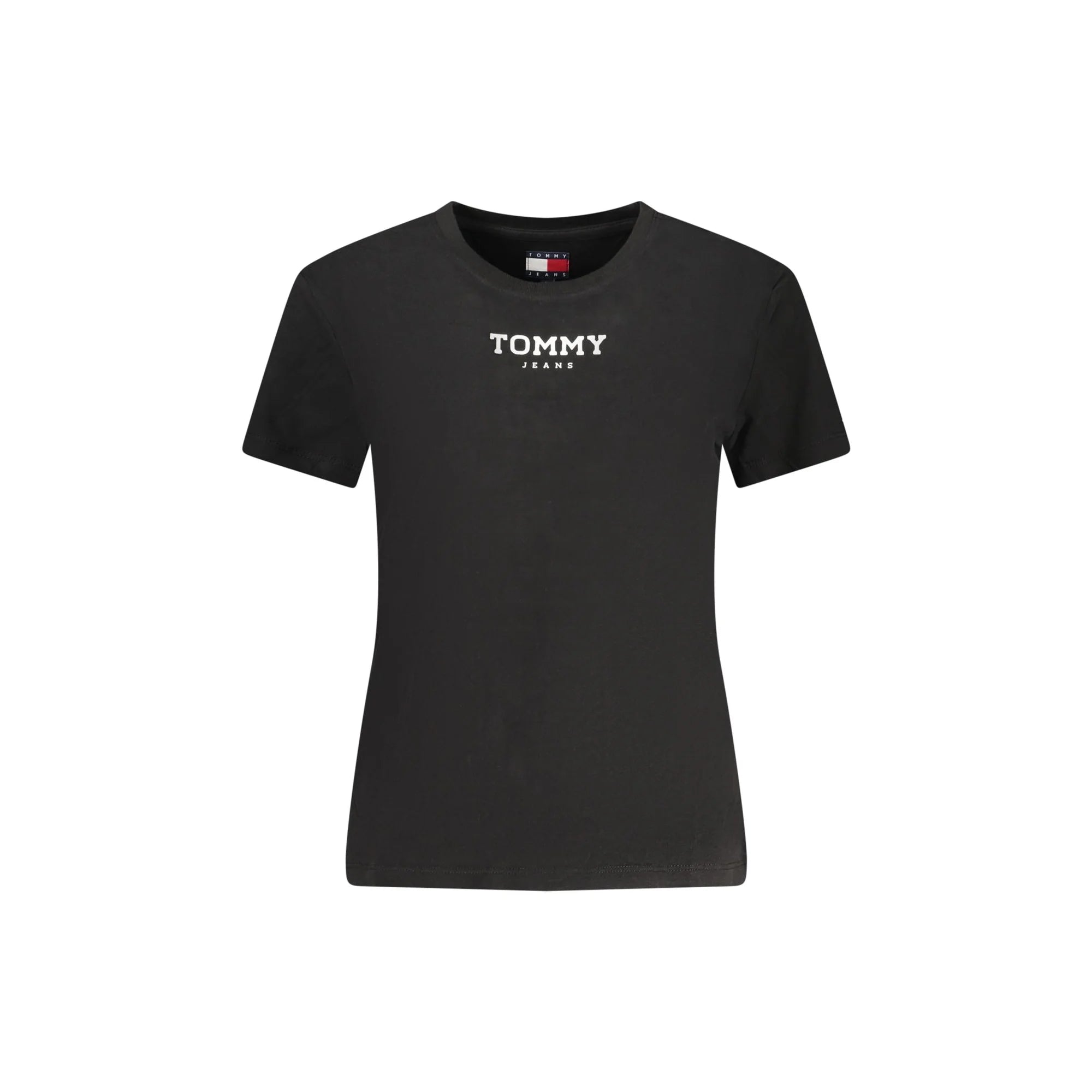 TOMMY HILFIGER T-SHIRT MANICHE CORTE DONNA NERO