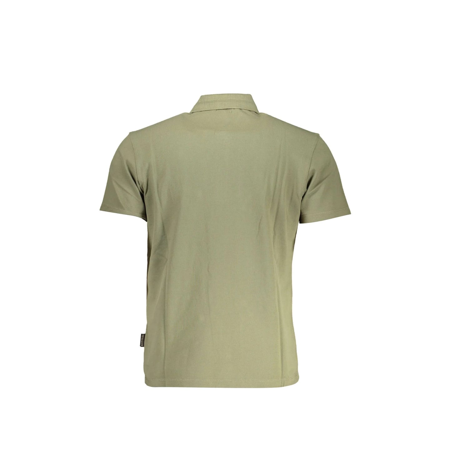 Napapijri Polo Maniche Corte Uomo Verde Ricamo - vista 2