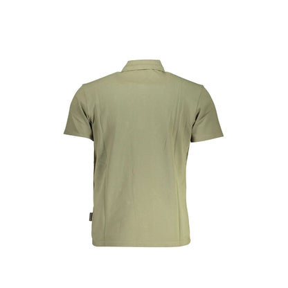 Napapijri Polo Maniche Corte Uomo Verde Ricamo - vista 2