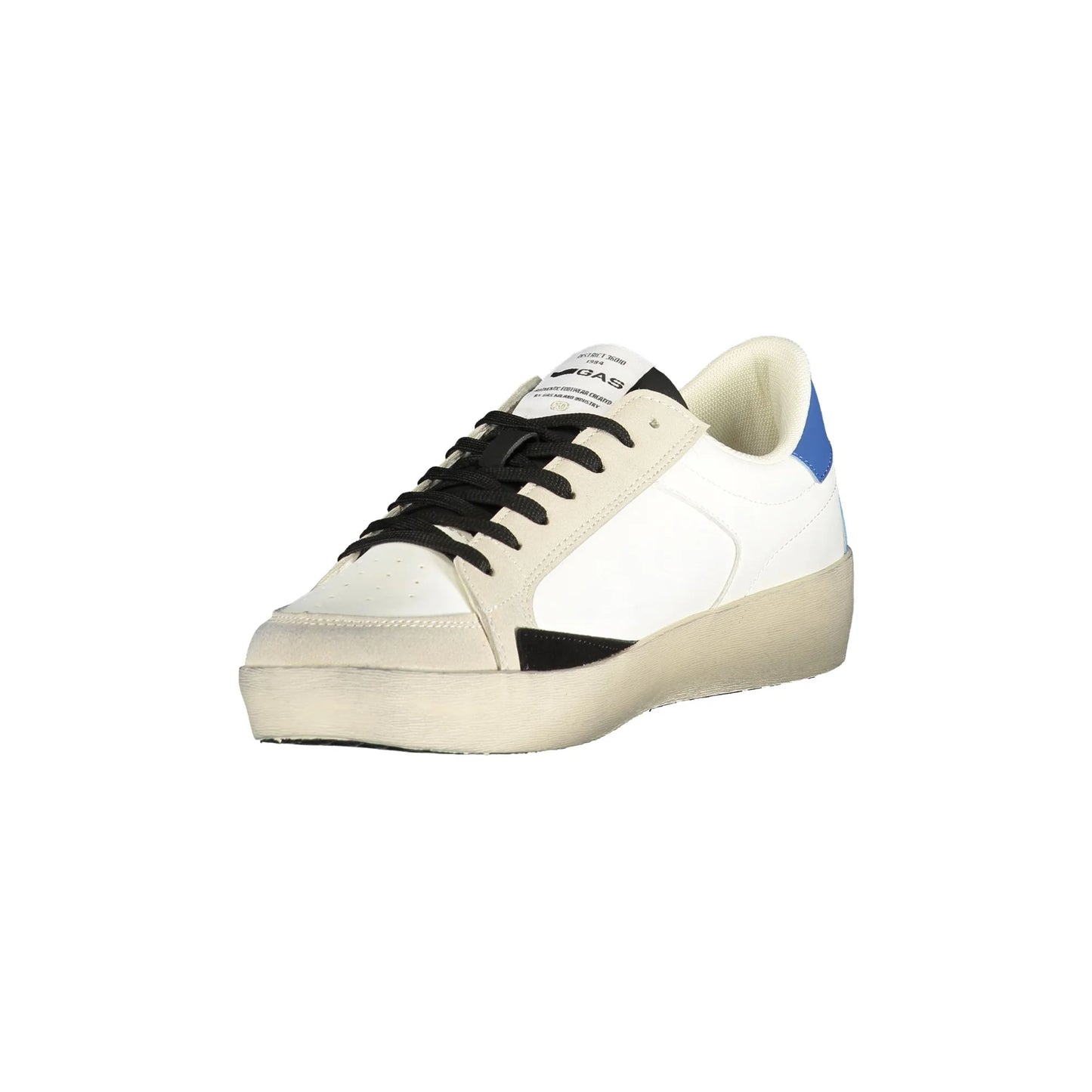 Gas Sneakers Uomo Bianche Lacci Plantare Removibile Logo bianco - vista 3