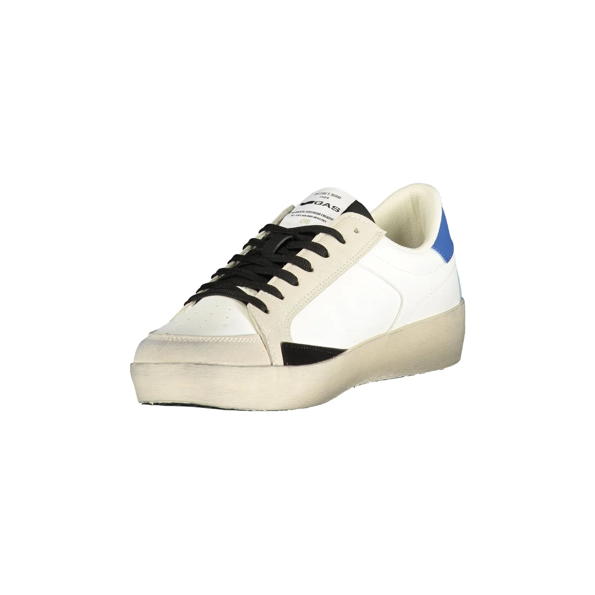 Gas Sneakers Uomo Bianche Lacci Plantare Removibile Logo bianco - vista 3
