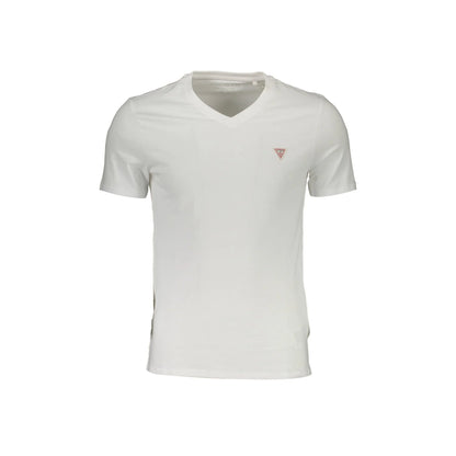 Guess Jeans T-Shirt Maniche Corte Uomo Bianca Logo Bianco - foto prodotto