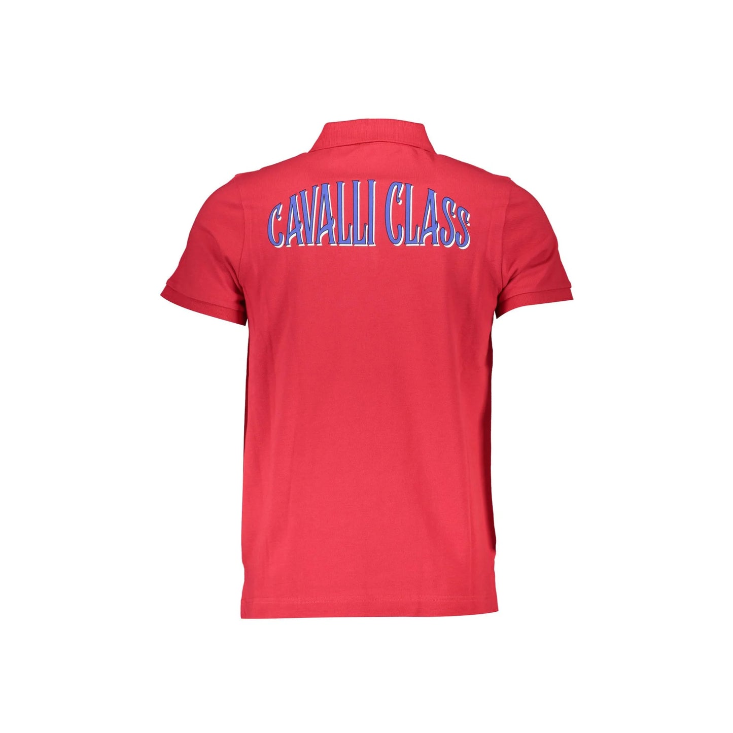 Cavalli Class Polo Maniche Corte Uomo Rossa Stampa Logo rosso - vista 2