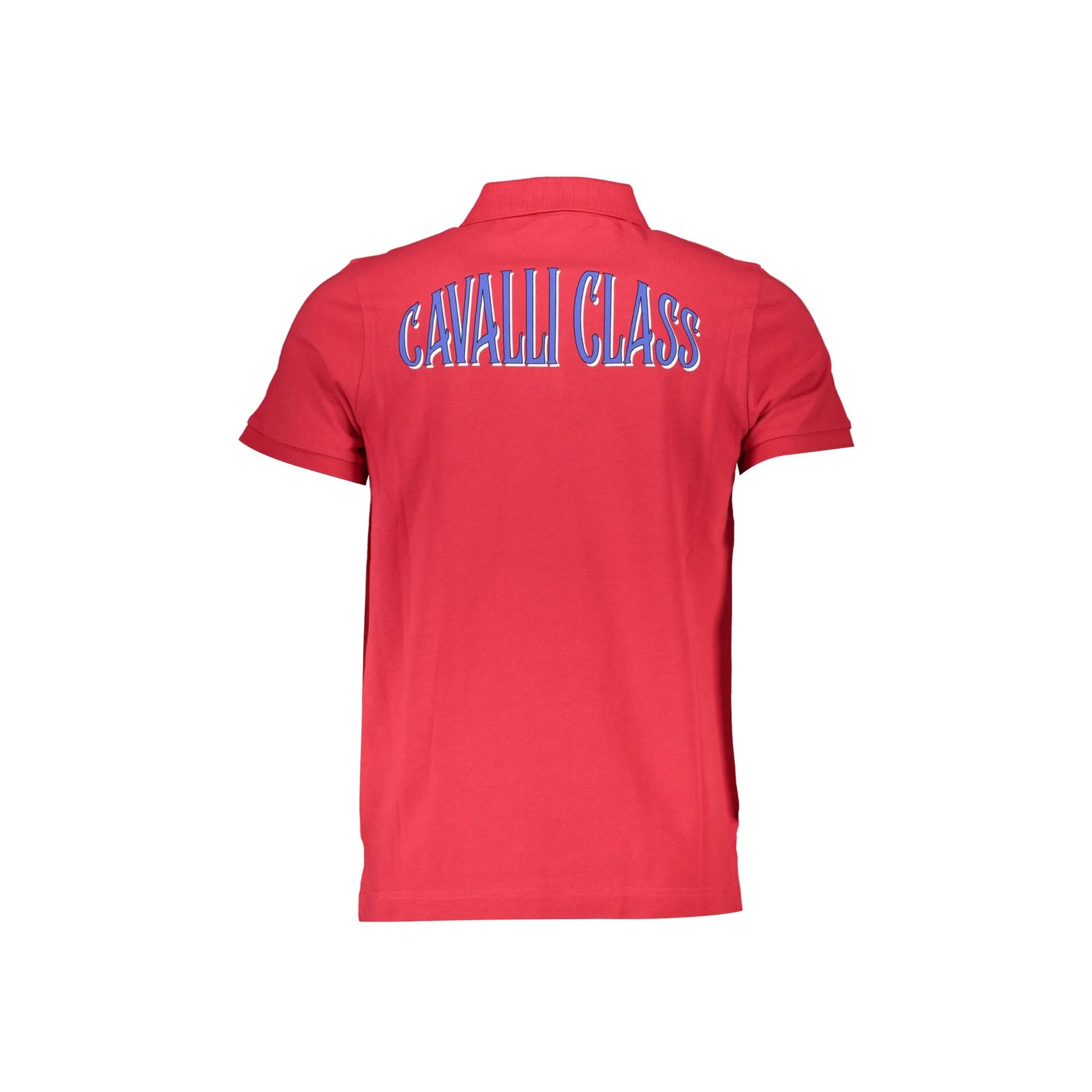 Cavalli Class Polo Maniche Corte Uomo Rossa Stampa Logo rosso - vista 2