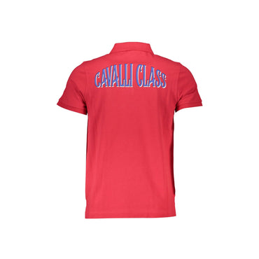 Cavalli Class Polo Maniche Corte Uomo Rossa Stampa Logo rosso - vista 2