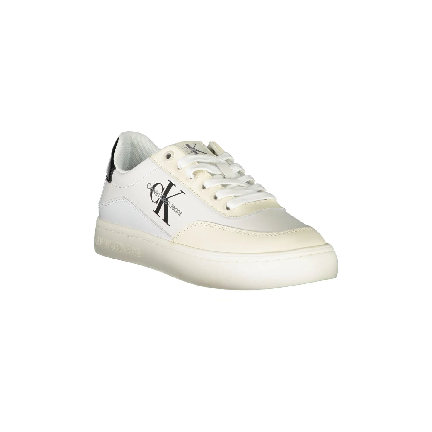 Calvin Klein Sneakers Donna Bianche con Dettagli a Contrasto bianco - vista 2
