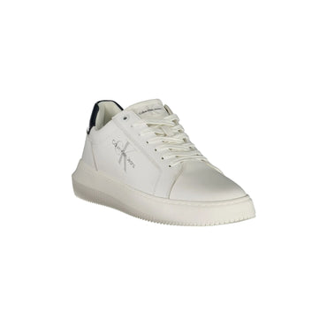 CALVIN KLEIN Scarpe Sneakers Uomo Bianche con Dettagli Neri e Plantare Removibile nero - vista 2