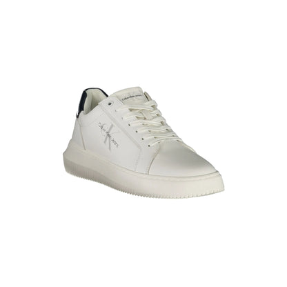 CALVIN KLEIN Scarpe Sneakers Uomo Bianche con Dettagli Neri e Plantare Removibile nero - vista 2
