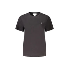 Calvin Klein T-shirt Kortärmad Dam Svart Broderi Logotyp