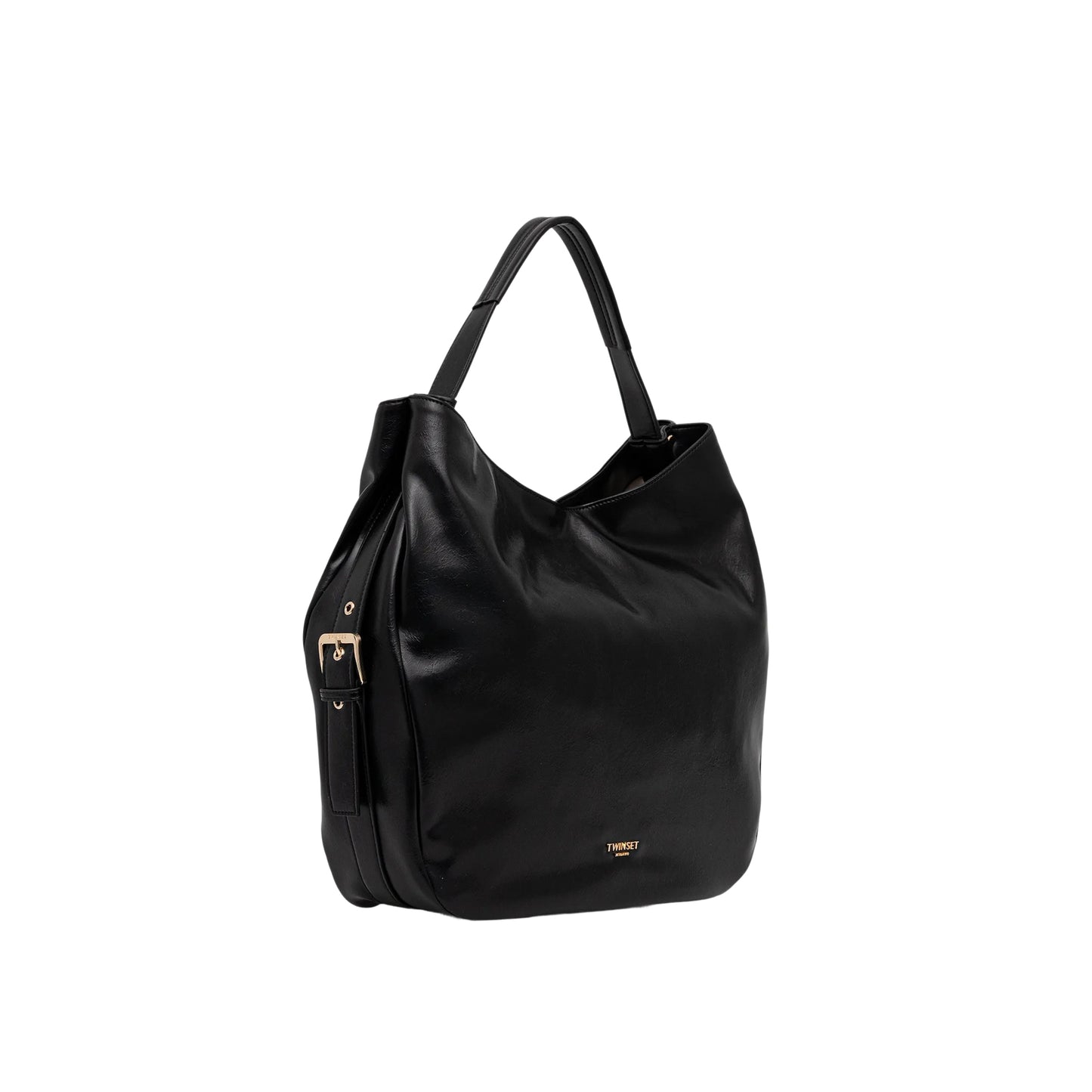 TWINSET Borsa Donna a Spalla Nera Hobo con Dettagli a Contrasto Borse nero - vista 2