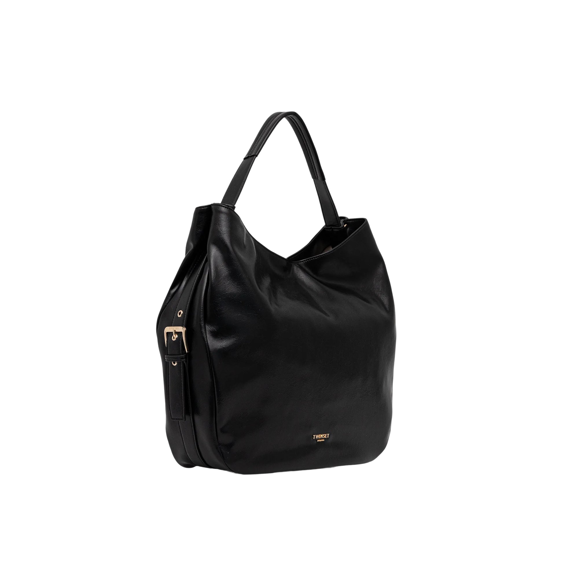 TWINSET Borsa Donna a Spalla Nera Hobo con Dettagli a Contrasto Borse nero - vista 2