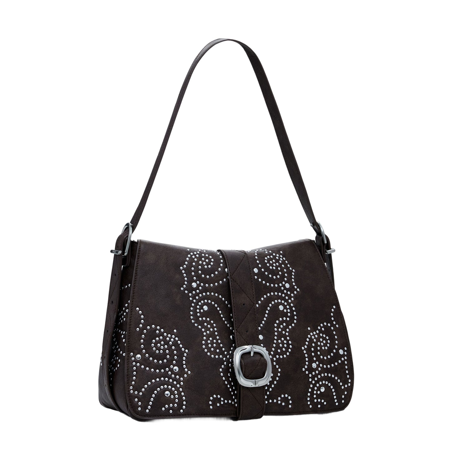 DESIGUAL Borsa Donna Marrone Poker Face Posadas con Borchie Borse - vista 3