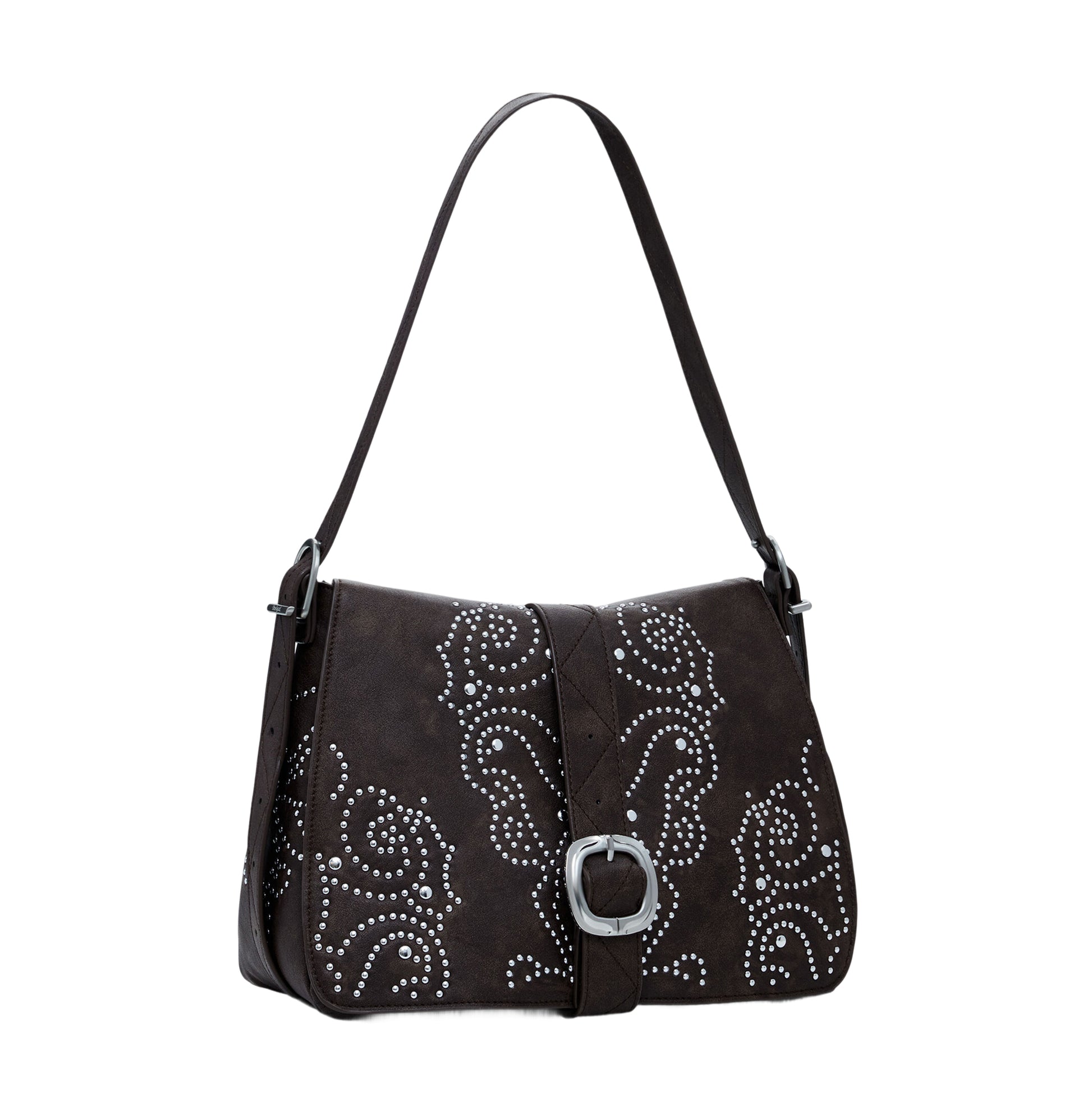 DESIGUAL Borsa Donna Marrone Poker Face Posadas con Borchie Borse - vista 3