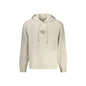 Calvin Klein Felpa Uomo Beige Cappuccio Garzata Tascone Ricamo Felpe - foto prodotto