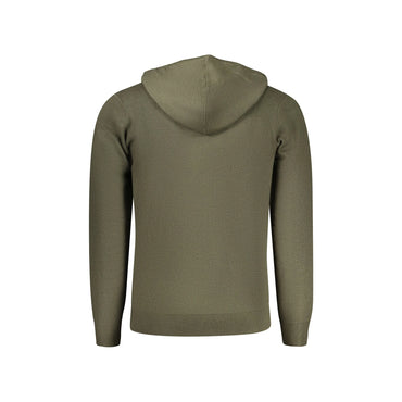 Norway 1963 Cardigan Uomo Verde con Cappuccio Zip Tasche Ricamo Logo Maglie - vista 2