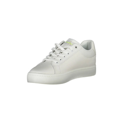 CALVIN KLEIN Scarpe Sneakers Donna Bianche con Dettagli a Contrasto e Logo bianco - vista 2