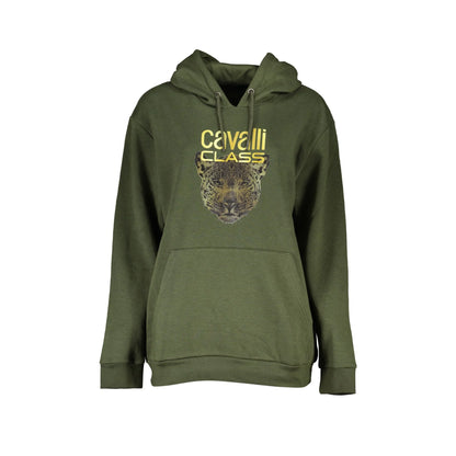 Cavalli Class Felpa Donna Verde con Cappuccio e Logo Felpe - foto prodotto
