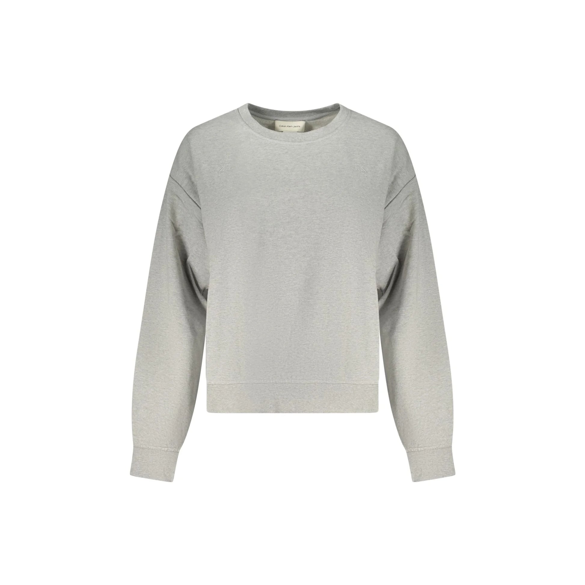 Calvin Klein Felpa Maniche Lunghe Donna Grigia Ricamo Felpe Grigio - foto prodotto