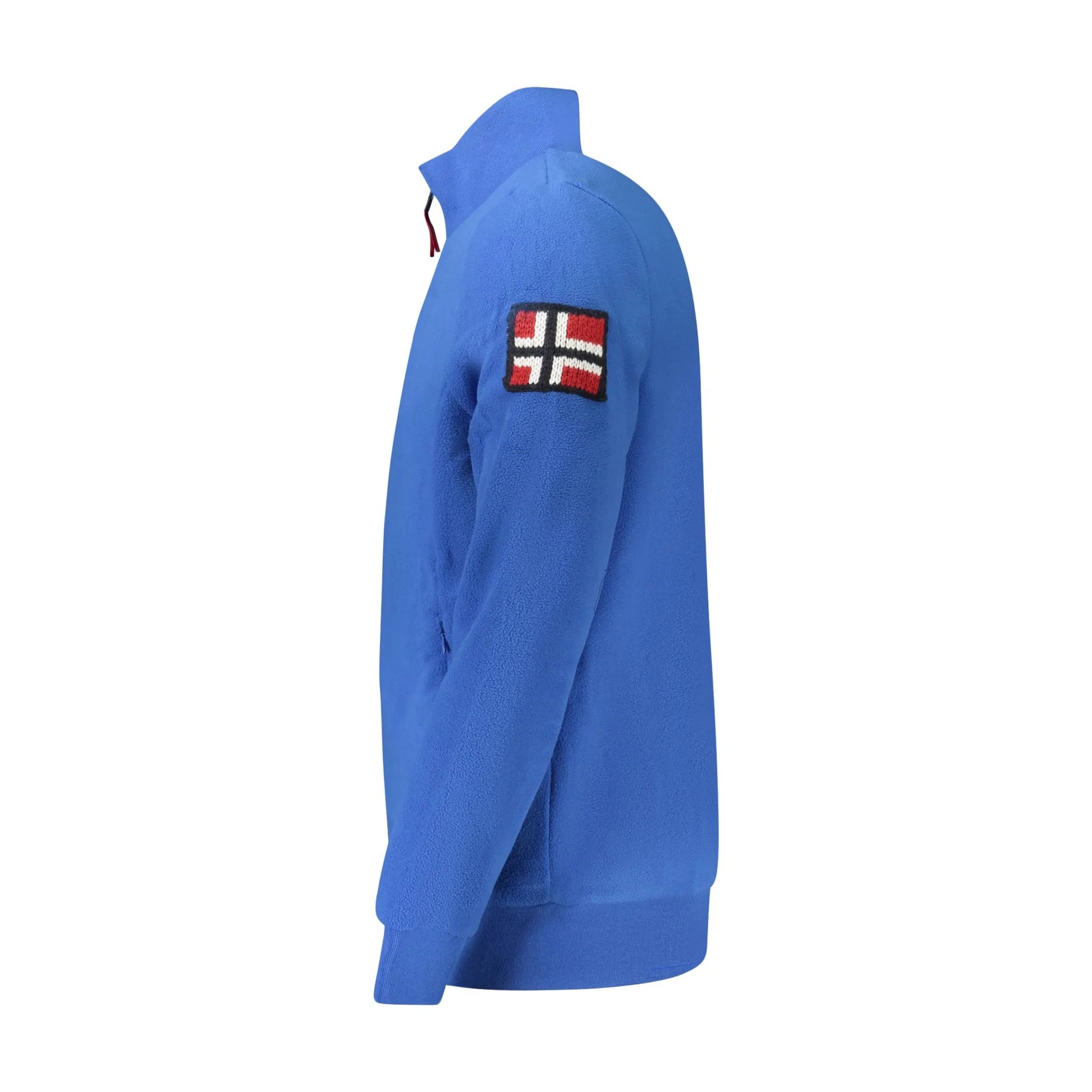 Norway 1963 Felpa Uomo Blu Zip Pile Tasche Ricamo Logo Felpe - vista 3