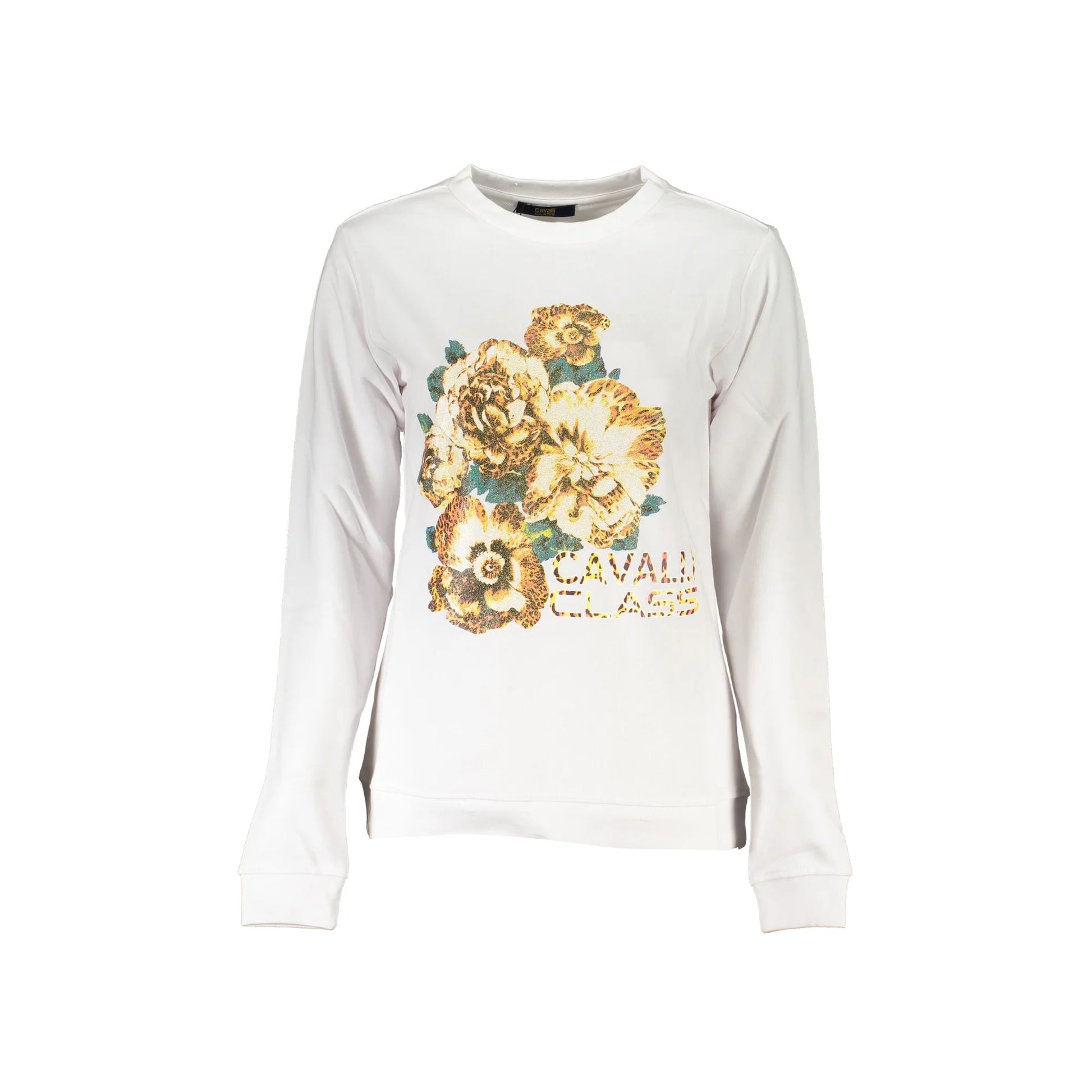 Cavalli Class Felpa Maniche Lunghe Donna Bianca Stampa Felpe Bianco - foto prodotto