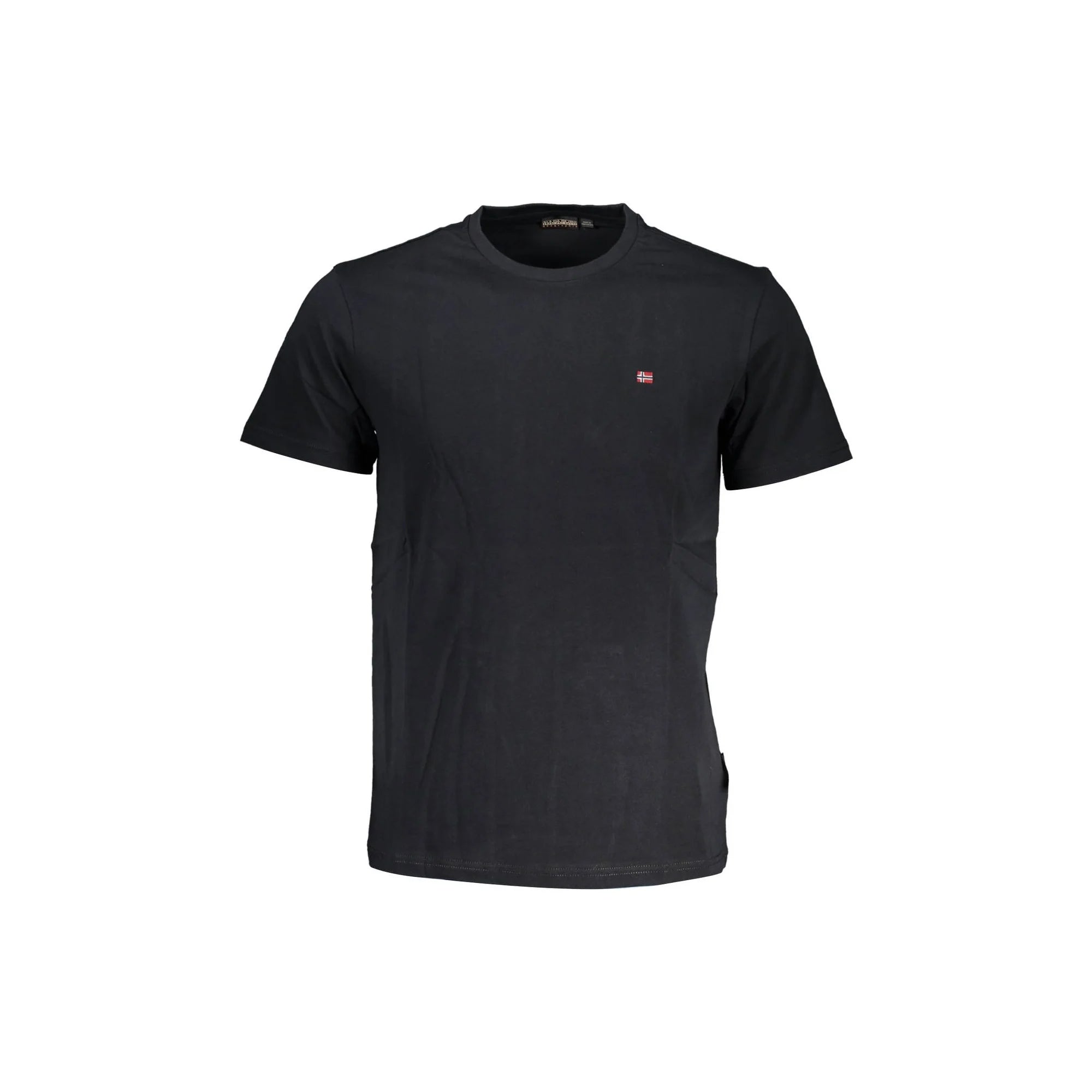 Napapijri T-Shirt Maniche Corte Uomo Nera Ricamo Nero - foto prodotto