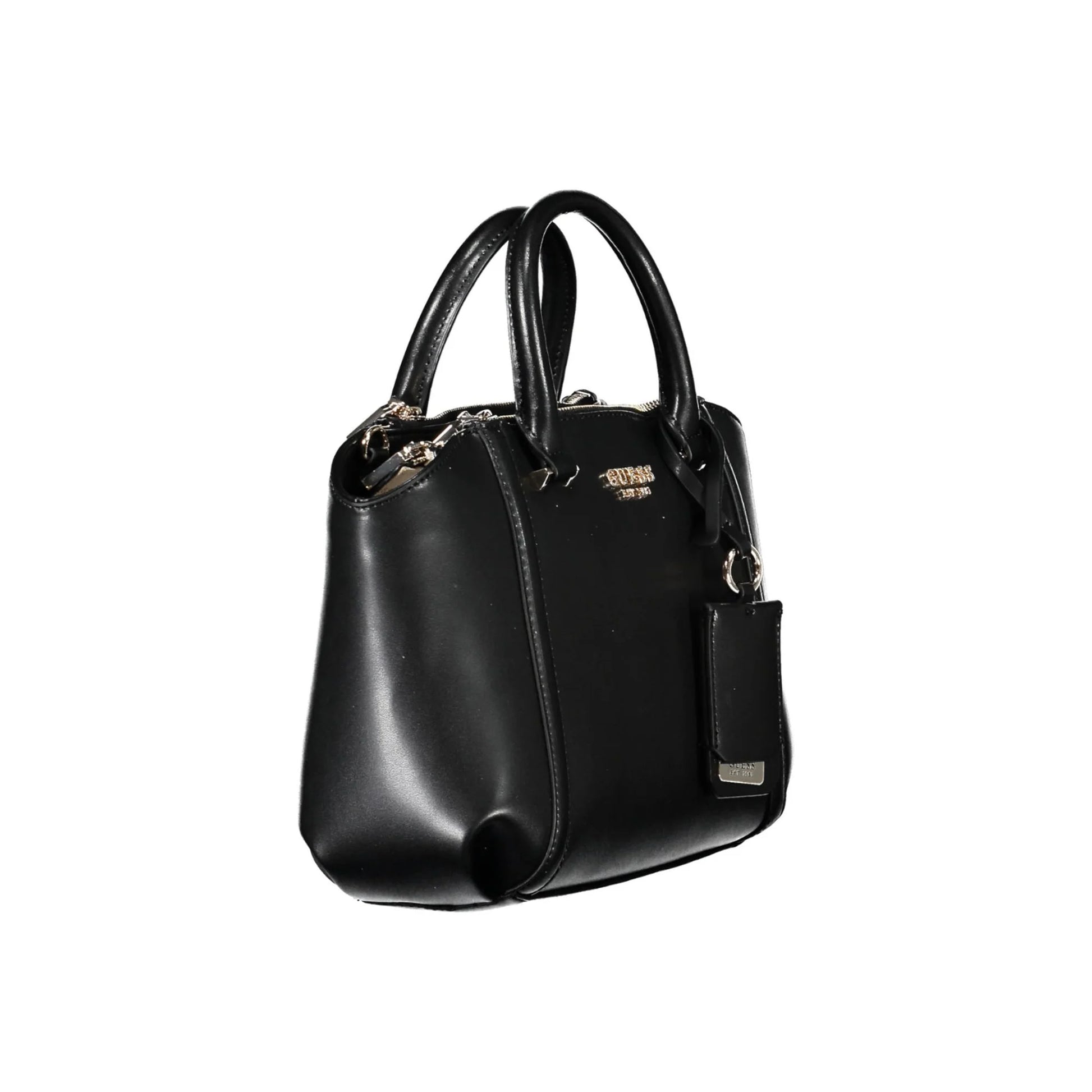 Guess Jeans Borsa a Tracolla Donna Nera Dettagli a Contrasto Borse nero - vista 3